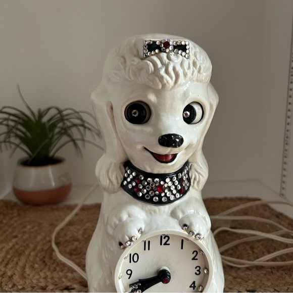 Vintage Accents Vintage Rare French Poodle Animated Wall Clock
